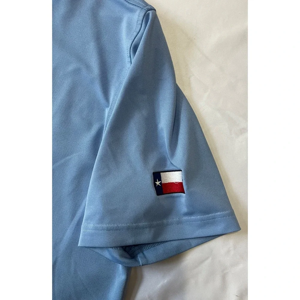 FJ Golf Polo Shirt Size XL Blue  White Striped The‎ Woodlands Country Club
